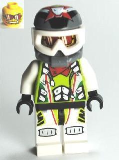 LEGO Minifigure-Team X-treme Daredevil 3 (MAX-treme) - Dirtbike Helmet-World Racers-WR011-Creative Brick Builders